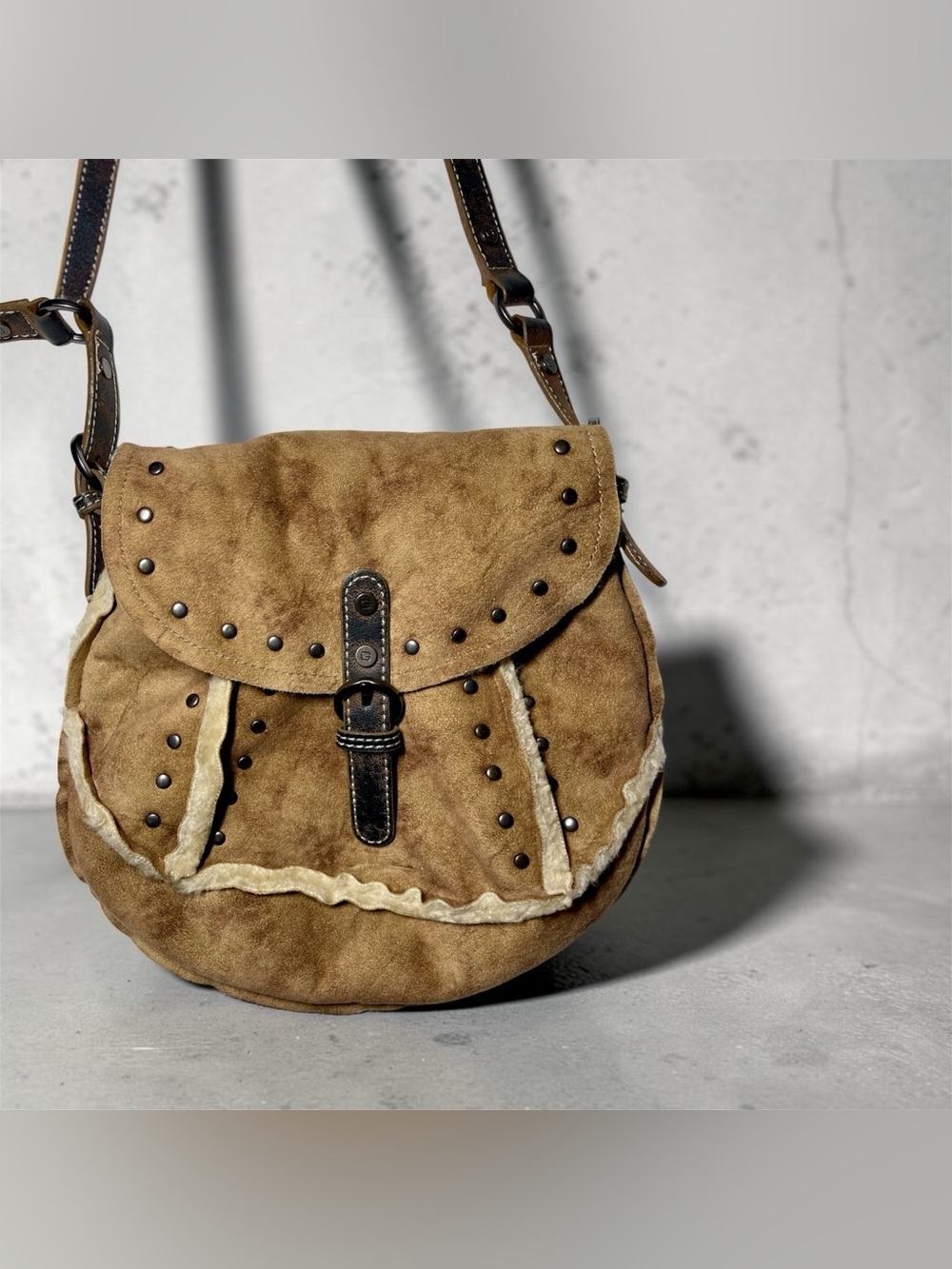 Vintage Guess Leather Bag Archive 90's Avant Garde Y2K Rare